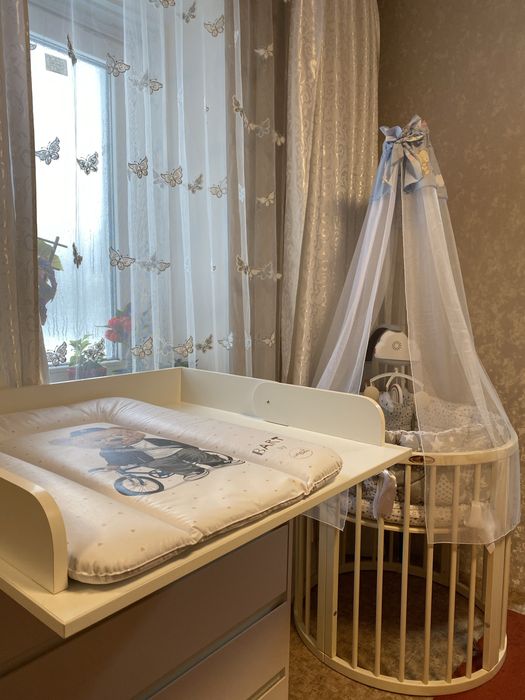 Дитяча кроватка 7/1 з матрацом