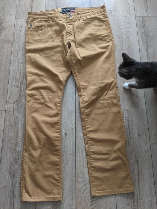 Spodnie męskie 36/36 Resrved musztardowe super pas100