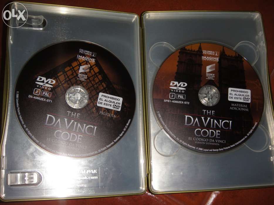 "O código da vinci", coleção metálica com 2 dvd's