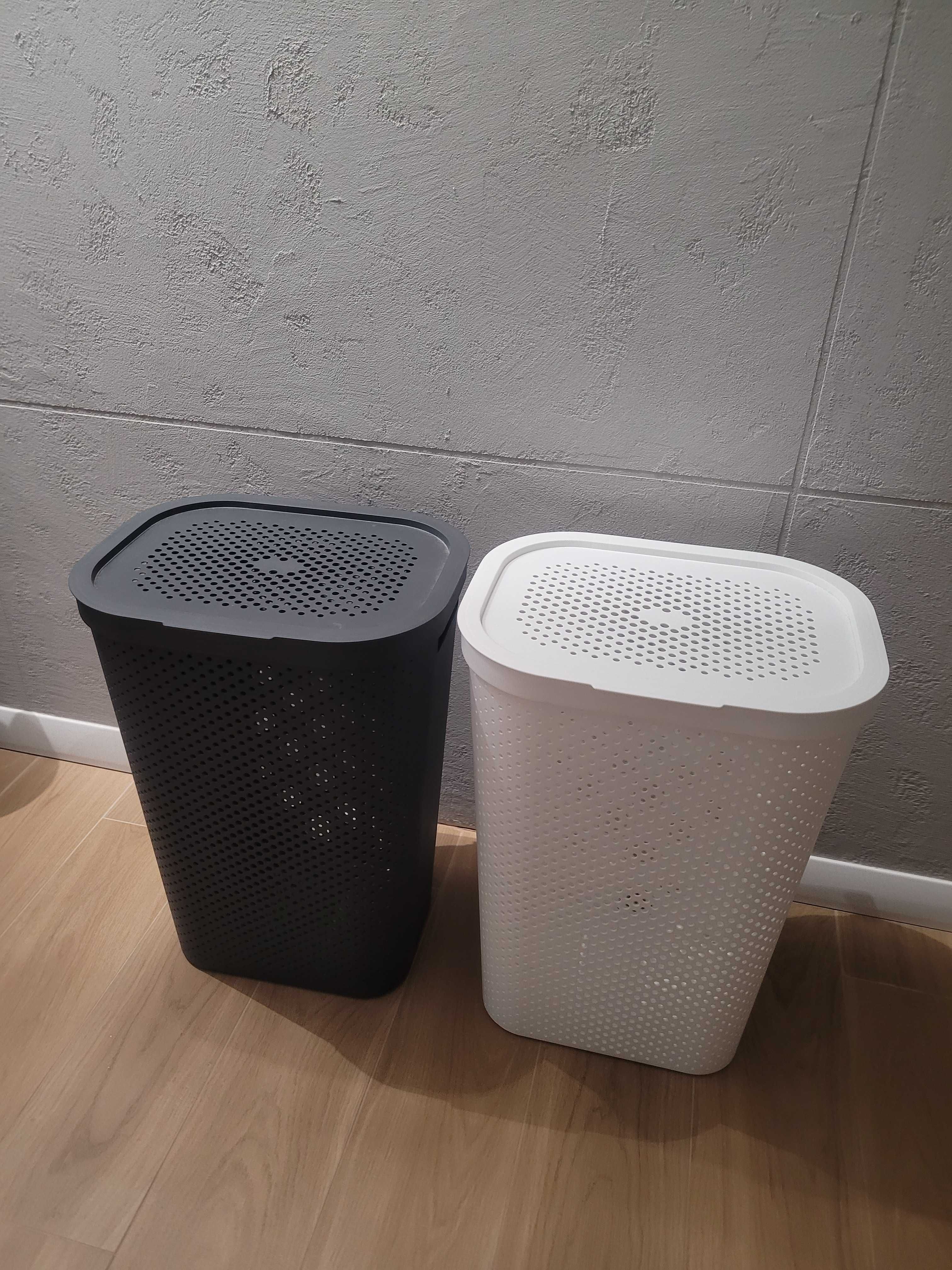 Szary Kosz na pranie Curver Infinity 60l
