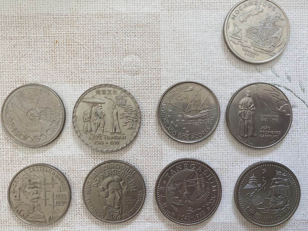 Moedas escudos comemorativas