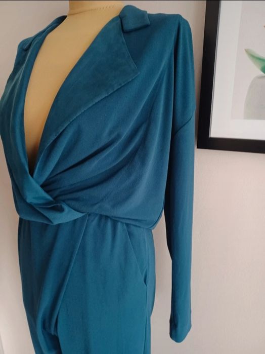 Elegancki kombinezon damski S turkusowy By Marlene Birger