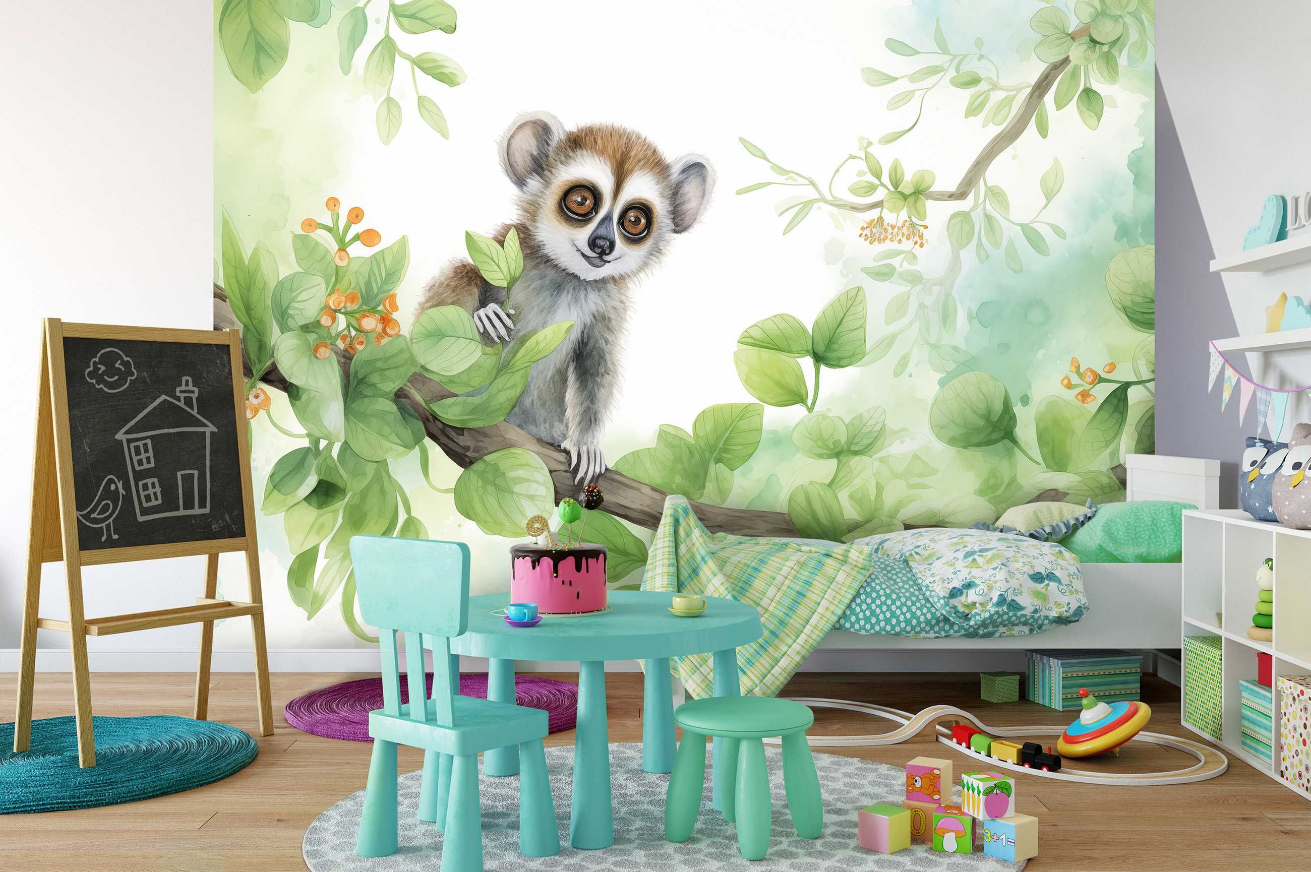 Fototapeta Lemur Król Julian Natura Zwierzęta 3D Twój Rozmiar + KLEJ