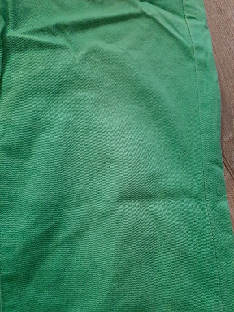Spodnie męskie zielone bawełniane straight fit r. 50 m l