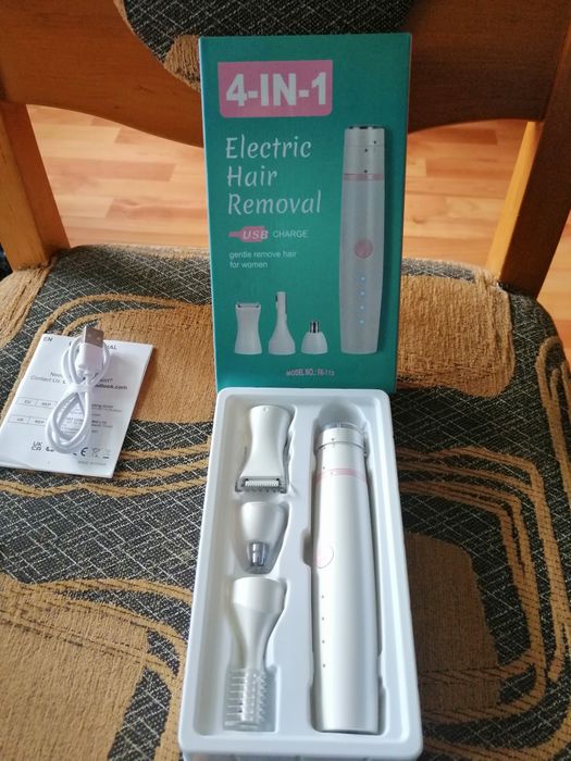 Trymer do twarzy damski zestaw 4W1 elektryczny usb nowe