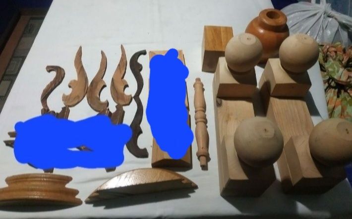 Разные изделия и заготовки из дерева дуб