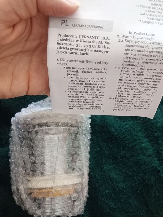 Nowy korek ceramiczny Cersanit biały K11-2376