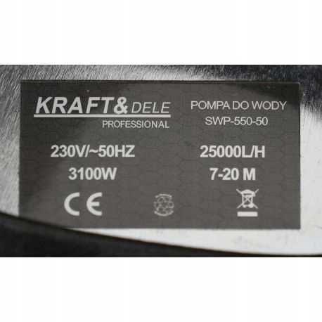 Pompa do Wody Szamba z Rozdrabniaczem 3800W Niklowana Nierdzewna Sklep