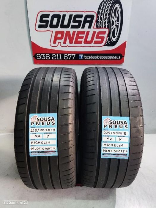 2 pneus semi novos 225-40r18 michelin - oferta dos portes