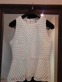 Bluzka elegancka, wizytowa 42 L biała H&M