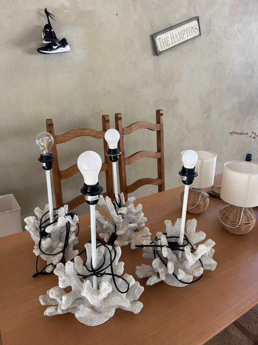 4 x Coral Table Lamps