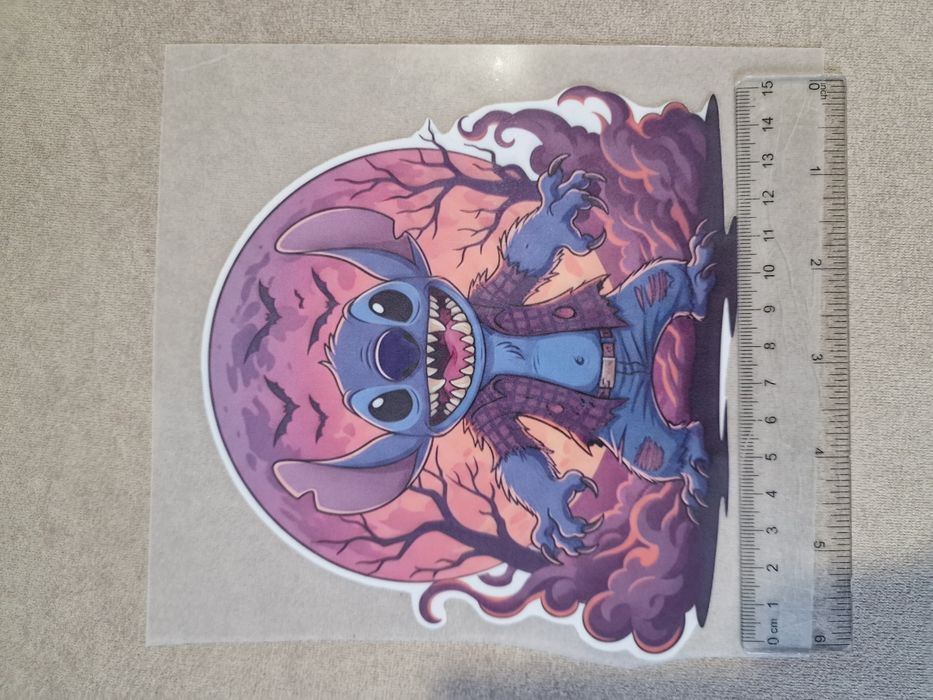 Naprasowanka halloween stitch wilkolak 15cm dtf