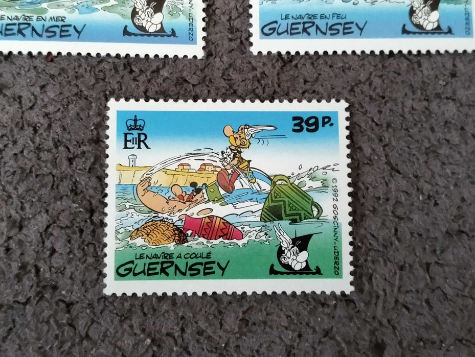 Znaczki pocztowe Asterix i Obelix, Guernsey, komiks