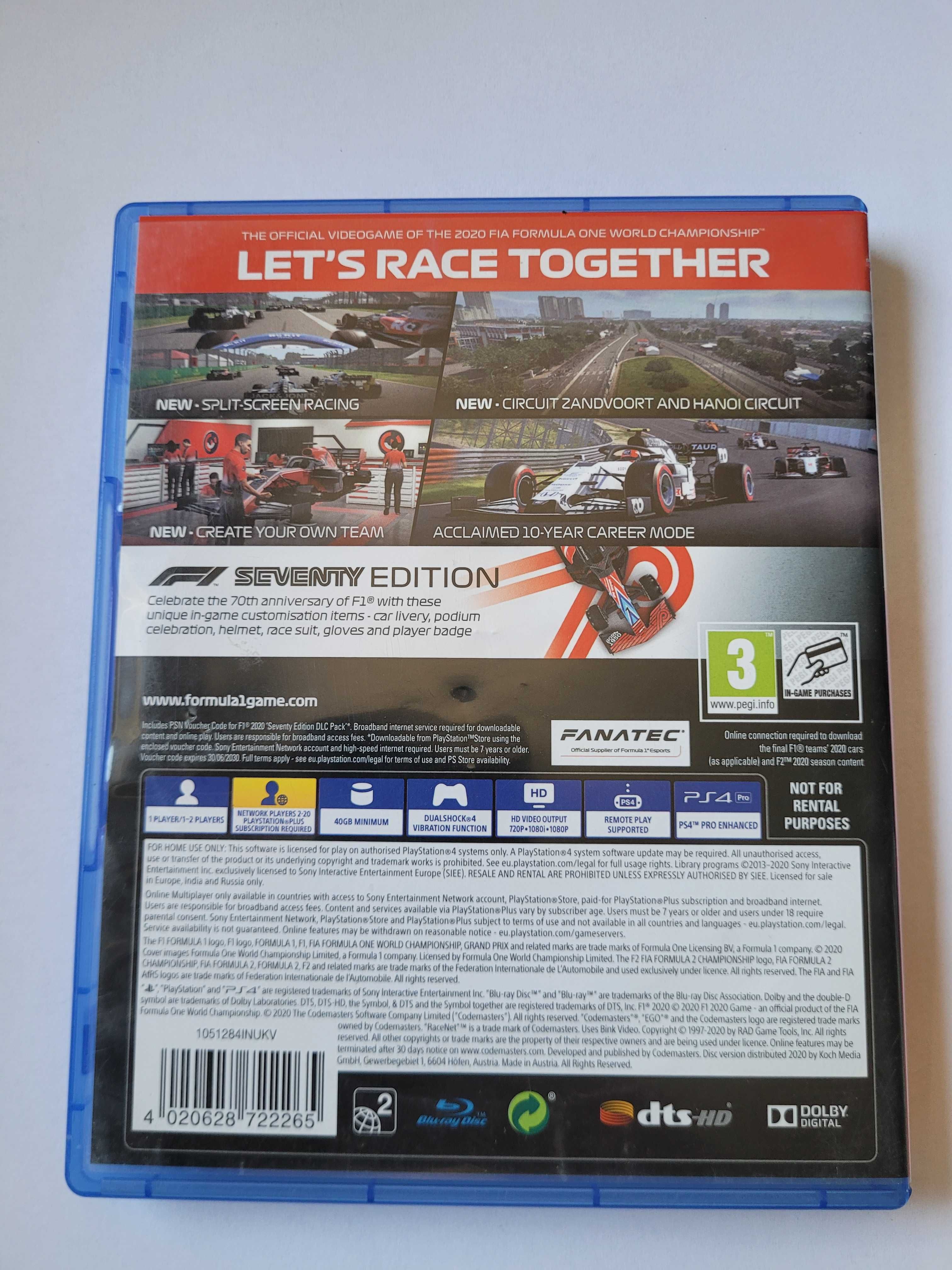 F1 2020 ps4, playstation 4