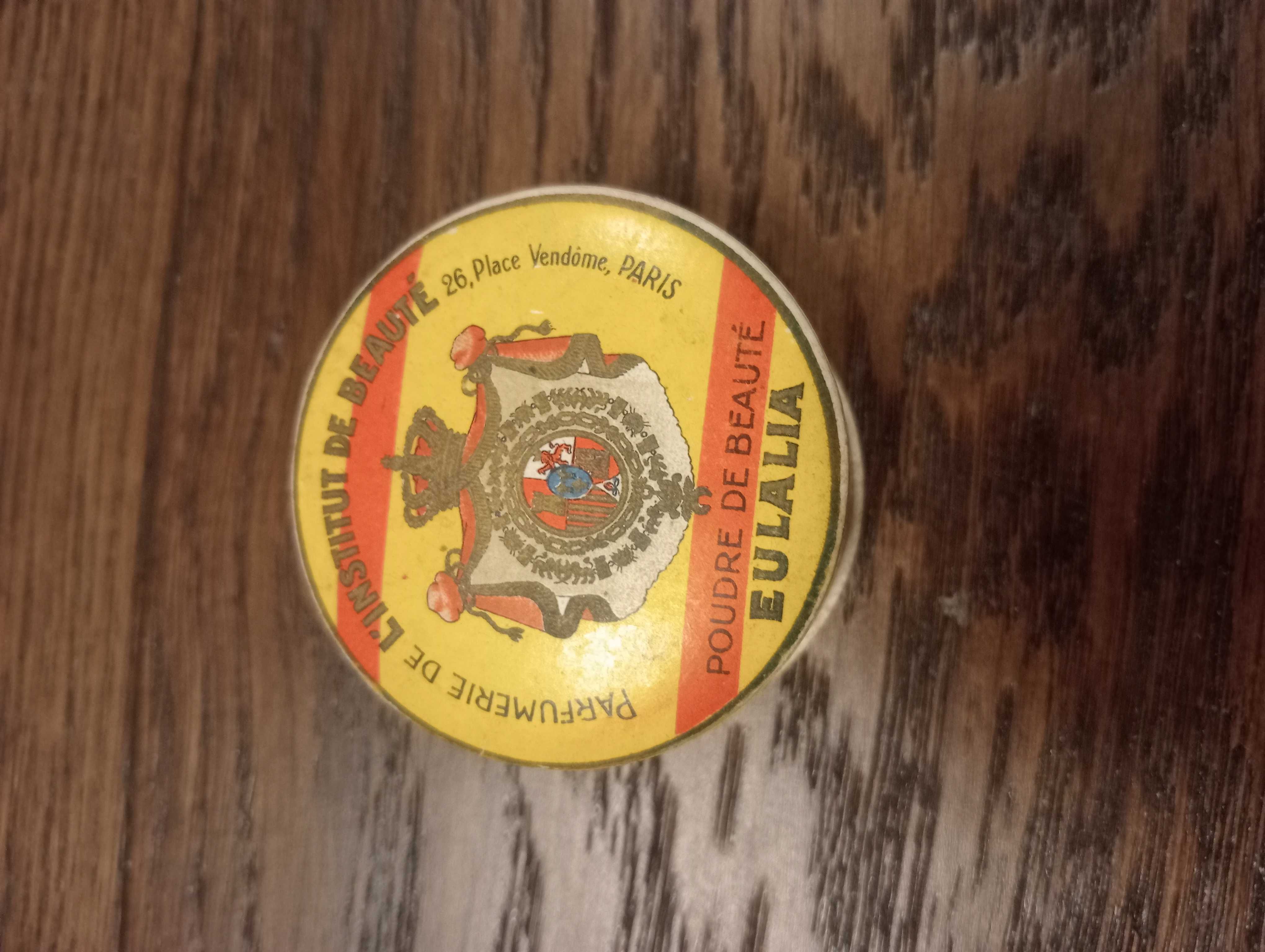 Puder perfumowany 1930 L'Institut de Beaute & Klytia Paris  Eulalia