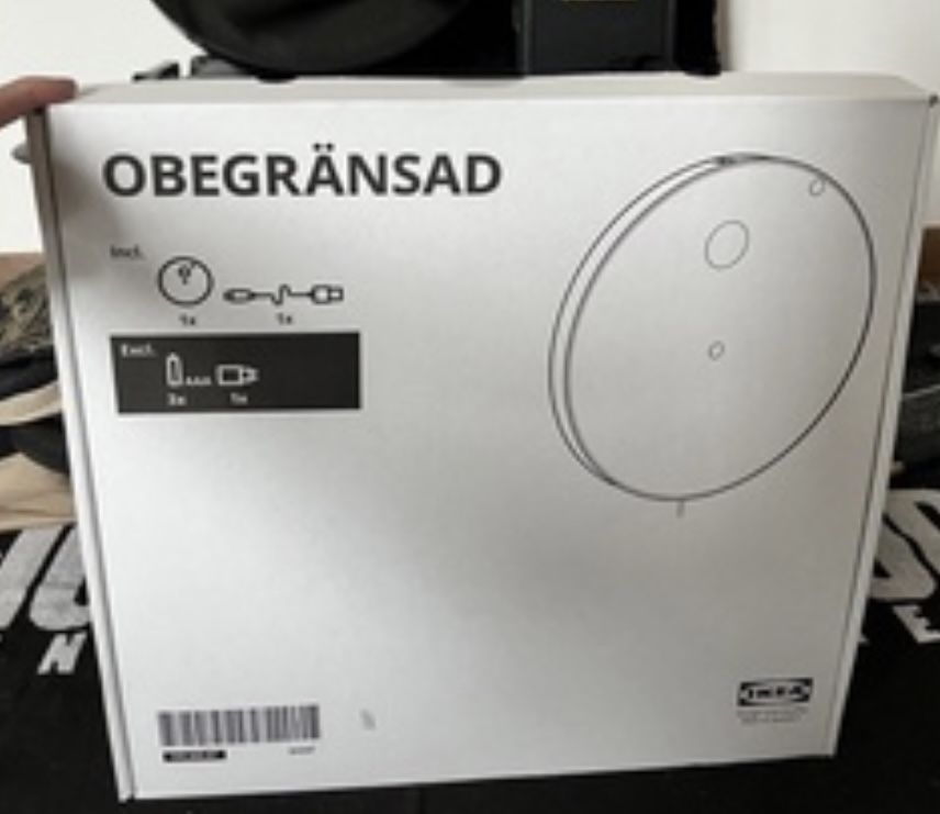 Zegar ścienny Obegransad IKEA USB Czarny