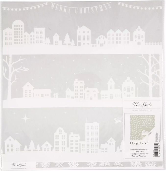 Papier ozdobny Christmas 30,5x30,5cm 180g 3 arkusze edycja limitowana