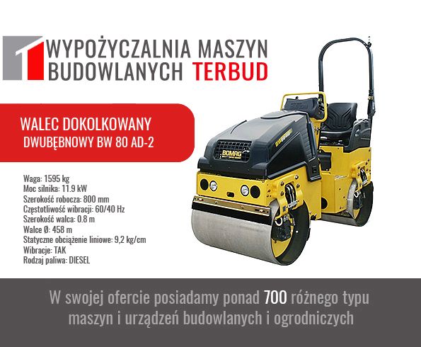 Walec okolkowany 1700kg, walec wibracyjny dwubębnowy 1000kg. Tanio