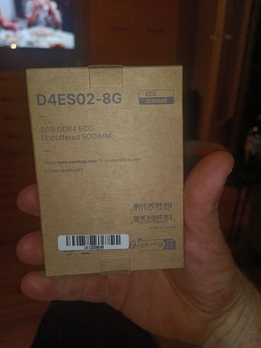 Pamięć RAM Synology DDR4 8GB ECC D4ES02-8G do DS923+ DS1522 DS1621+ DS
