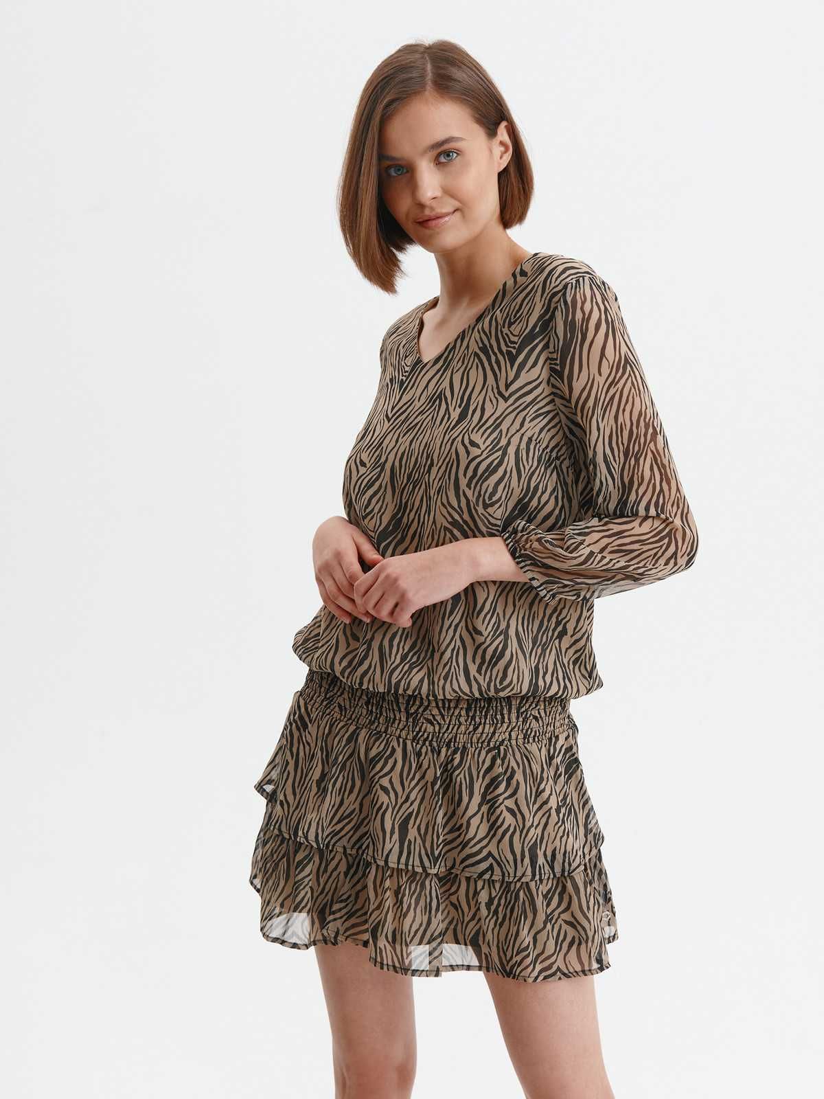 TOP SECRET - sukienka w print a'la zebra S/36