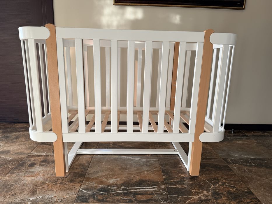 Ліжко дитяче Престиж-2 з рухомою решіткою та маятником