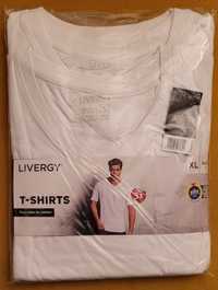 T-shirty męskie 100% bawełny, 3 sztuki biały LIVERGY XL