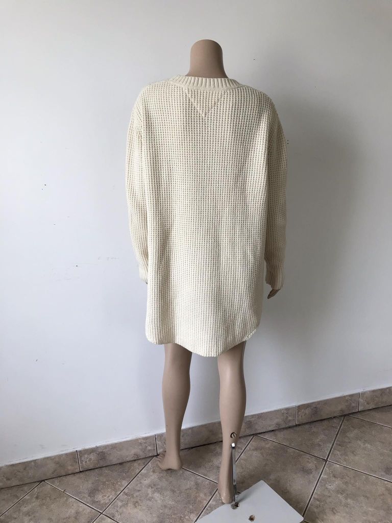 Tommy Hilfiger dłuższy sweter damski M wełna
