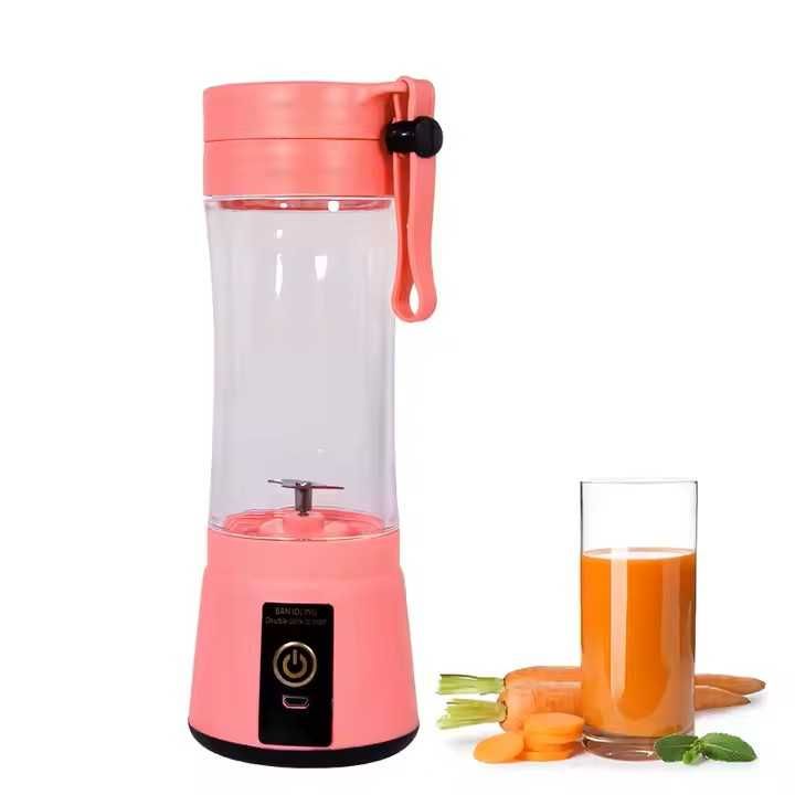 Przenośny Blender do Soku i Smoothie – 380 ml, Ładowanie USB, 2000 mAh