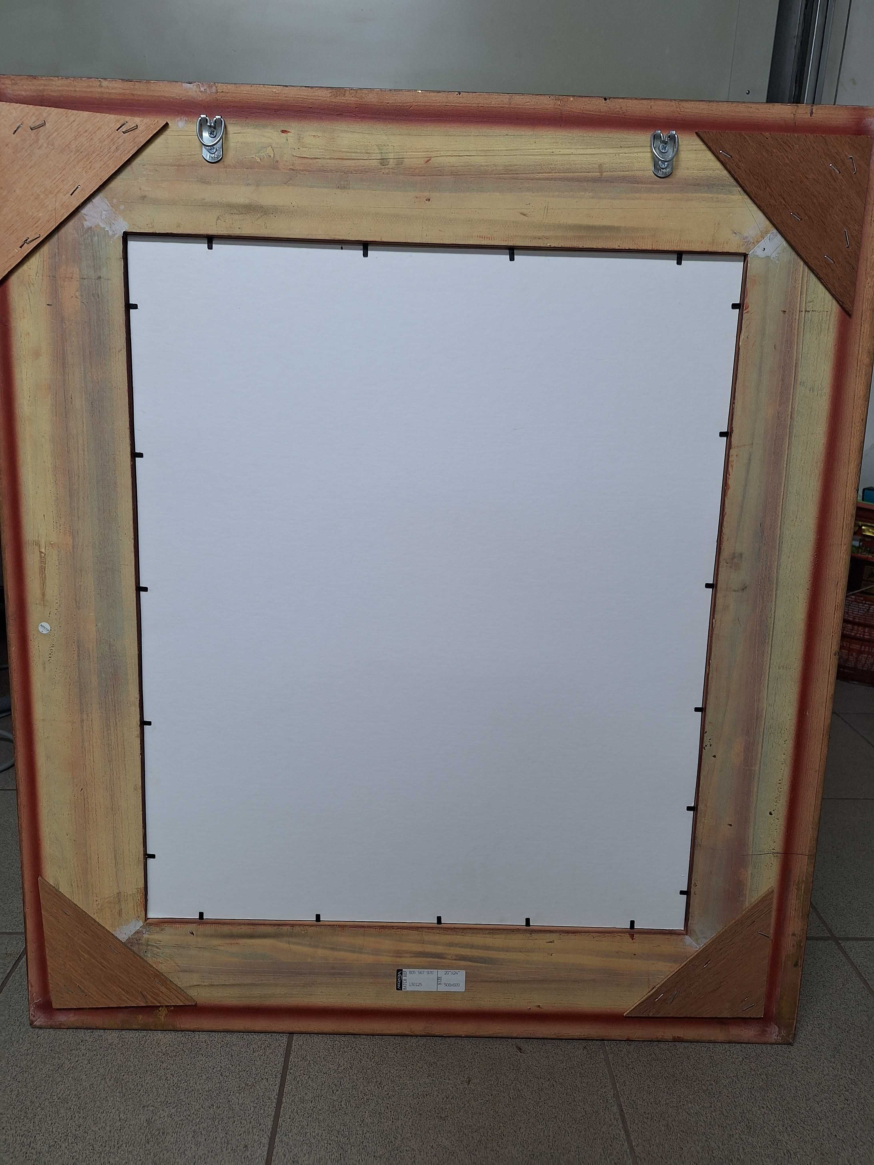 Obrazy 2 sztuki w nowych ramach oleodruk Matka Boska i Jezus 74 ×84 cm