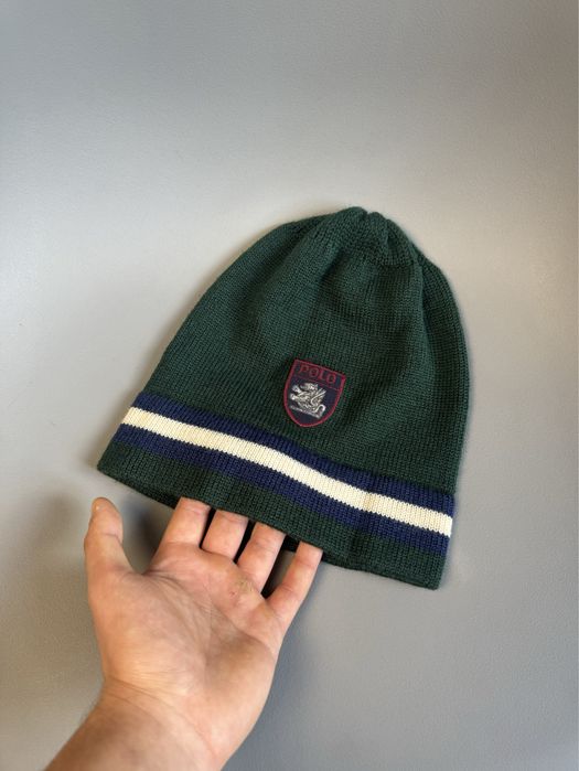 Шерстяная шапка Polo Ralph Lauren мужская винтажная (оригинал)