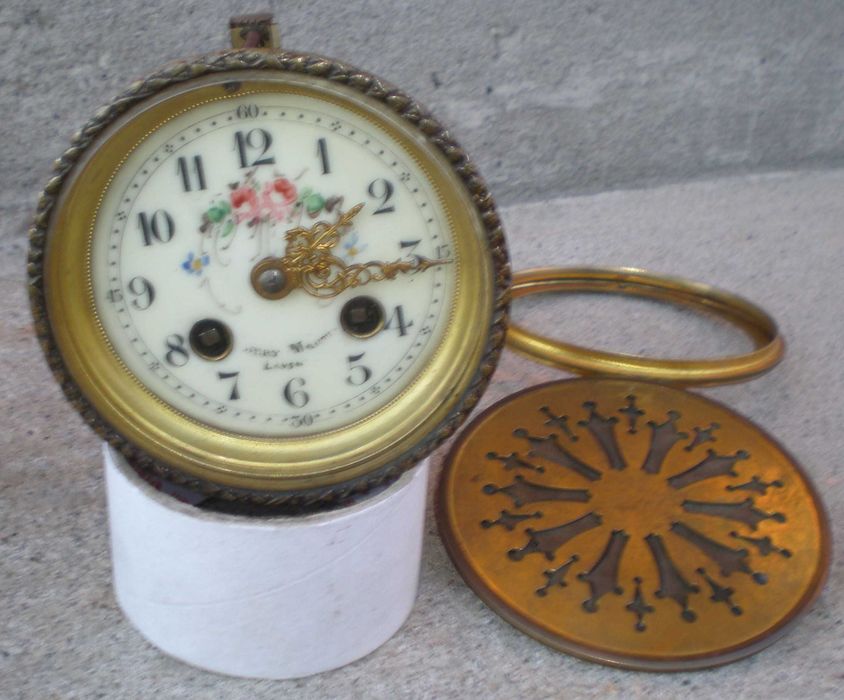 francuski zegar kominkowy mechanizm -- sprawny