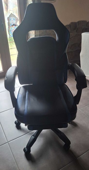 Cadeira apoio para pés Preto+Azul