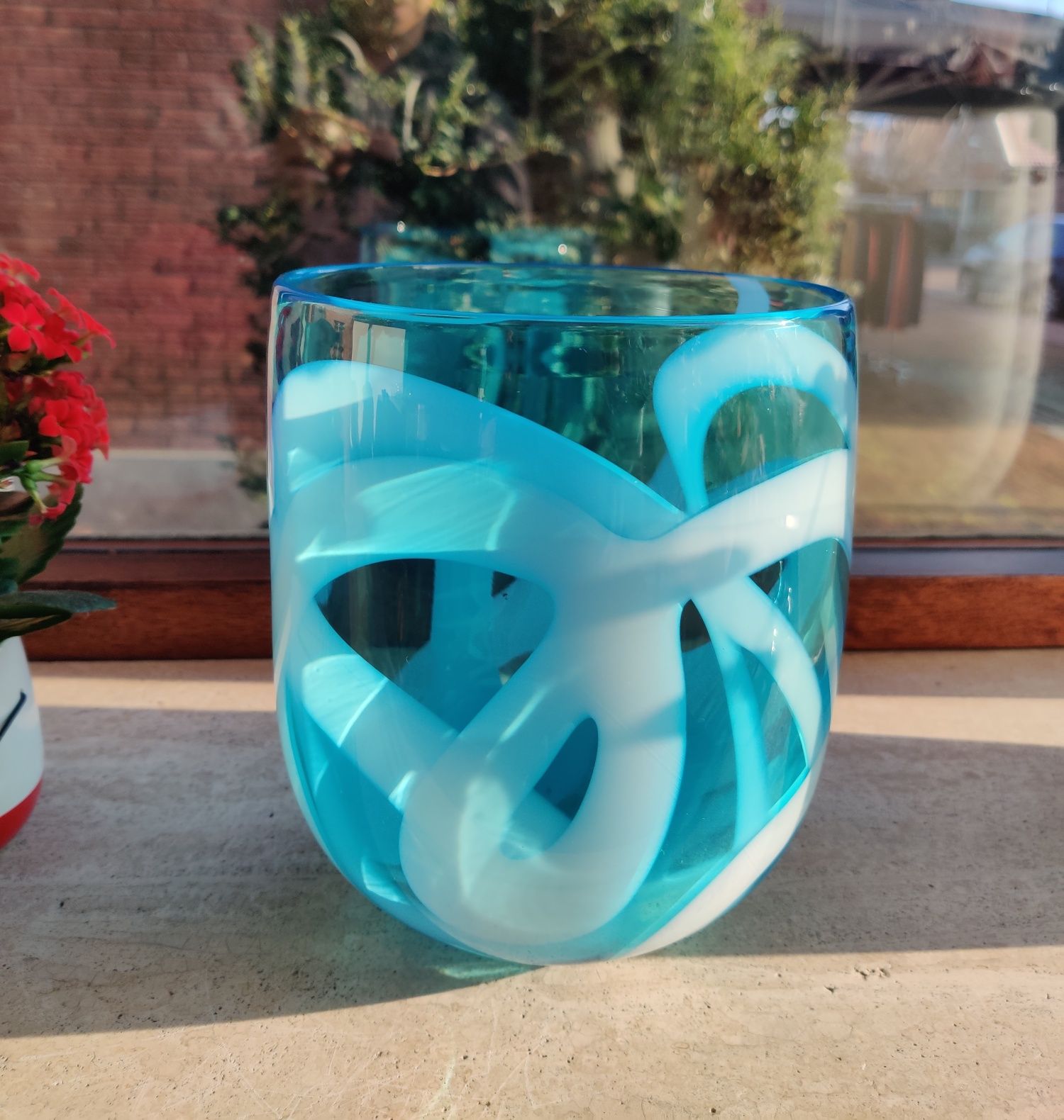 Винтажная стеклянная ваза