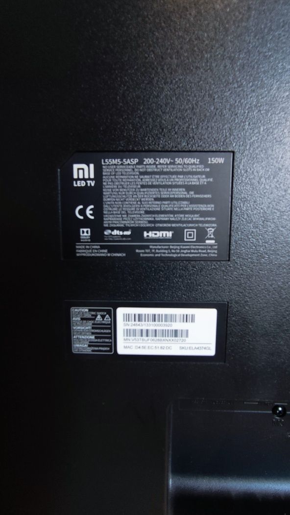 Smart TV Xiaomi Mi TV 55 Android

T