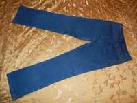 Диско джинсы синие женские в духе 80-х с вышивкой и стразами, размер L