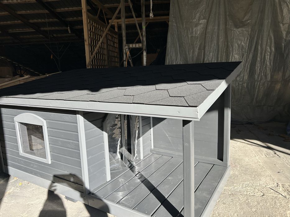 Велика утеплена буда для великих порід собак будка псам песикам собаці