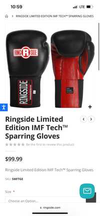 Рукавиці для боксу Ringside Limited Edition IMF Tech