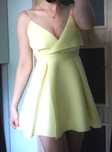 34 XS Asos żółta pastelowa sukienka skater dress wesele imprezowa
