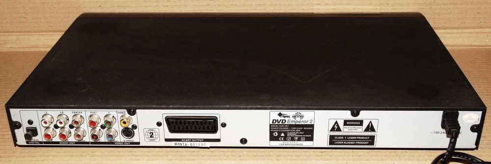 Odtwarzacz DVD Manta DVD-007 Emperor 2 czarna, USZKODZONY, NA CZĘŚCI