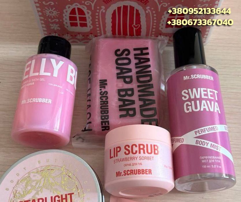Подарунковий набір Mr.Scrubber.Гель, скраб, спрей, мило, бальзам, крем