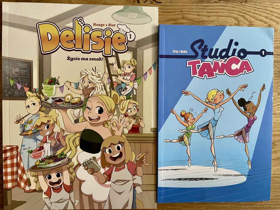 2 komiksy: Studio Tańca tom 1 i Delisie tom 1, stan jak nowy