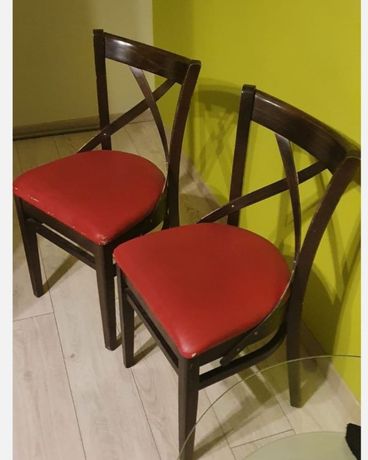 Krzesełka bukowe tapicerowane