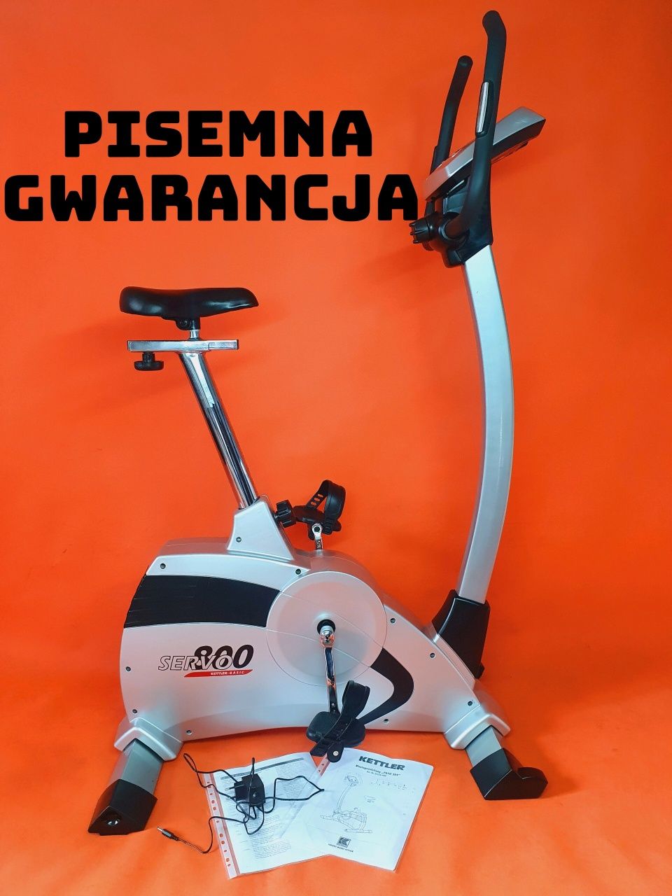 Piękny Idealny cichy kettler servo 800 rower treningowy elektro-mag.