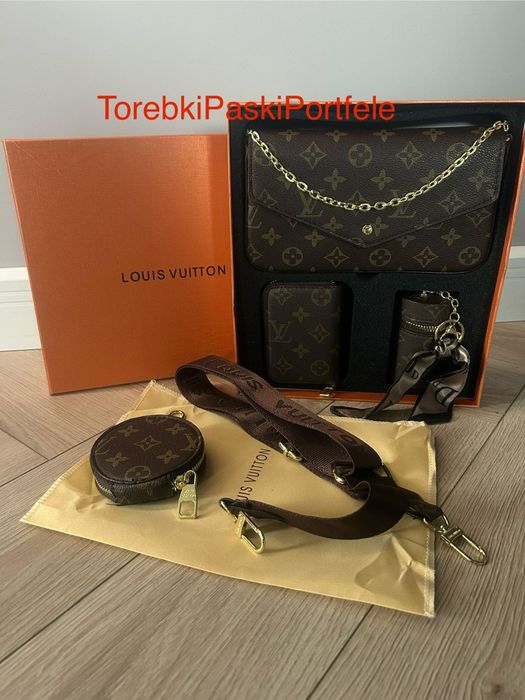 Nowy zestaw prezentowy Louis Vuitton , torebka + 3 portfele.