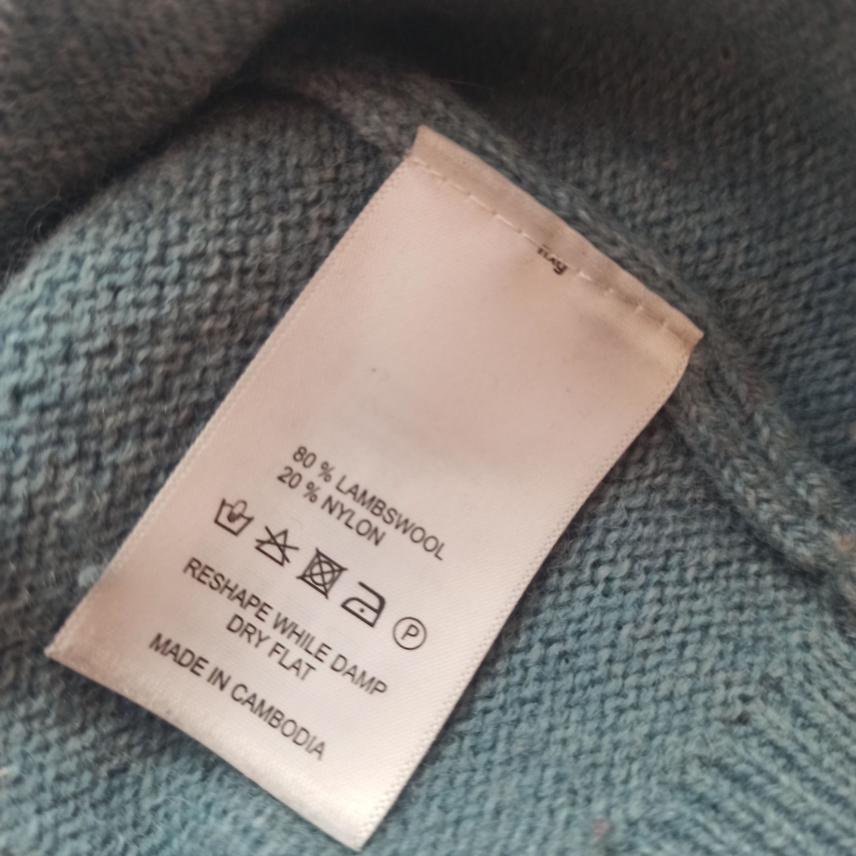 Wełniany sweter Arabella Addison 100% lambswool, skandynawski wzór, bł