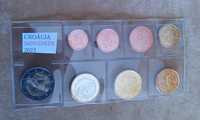 12523#set euro 8 moedas Croácia, Andorra,Luxemb, Espanha/Áustria,Franç