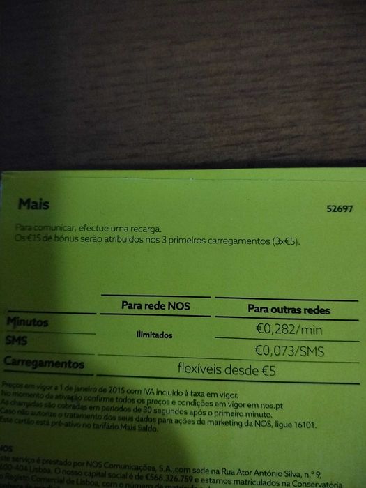 Cartões de telemóvel