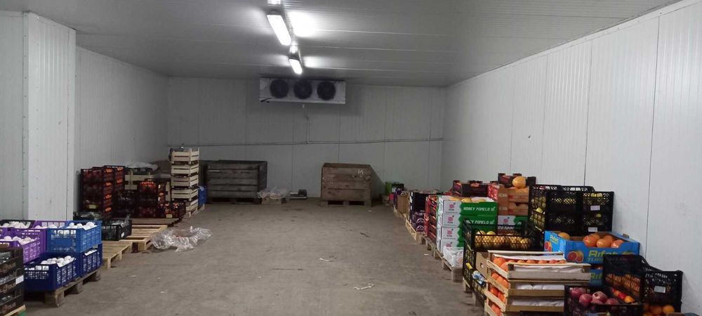 Склад з 5 вмонтованими холодильними камерами та компресорною станцієї