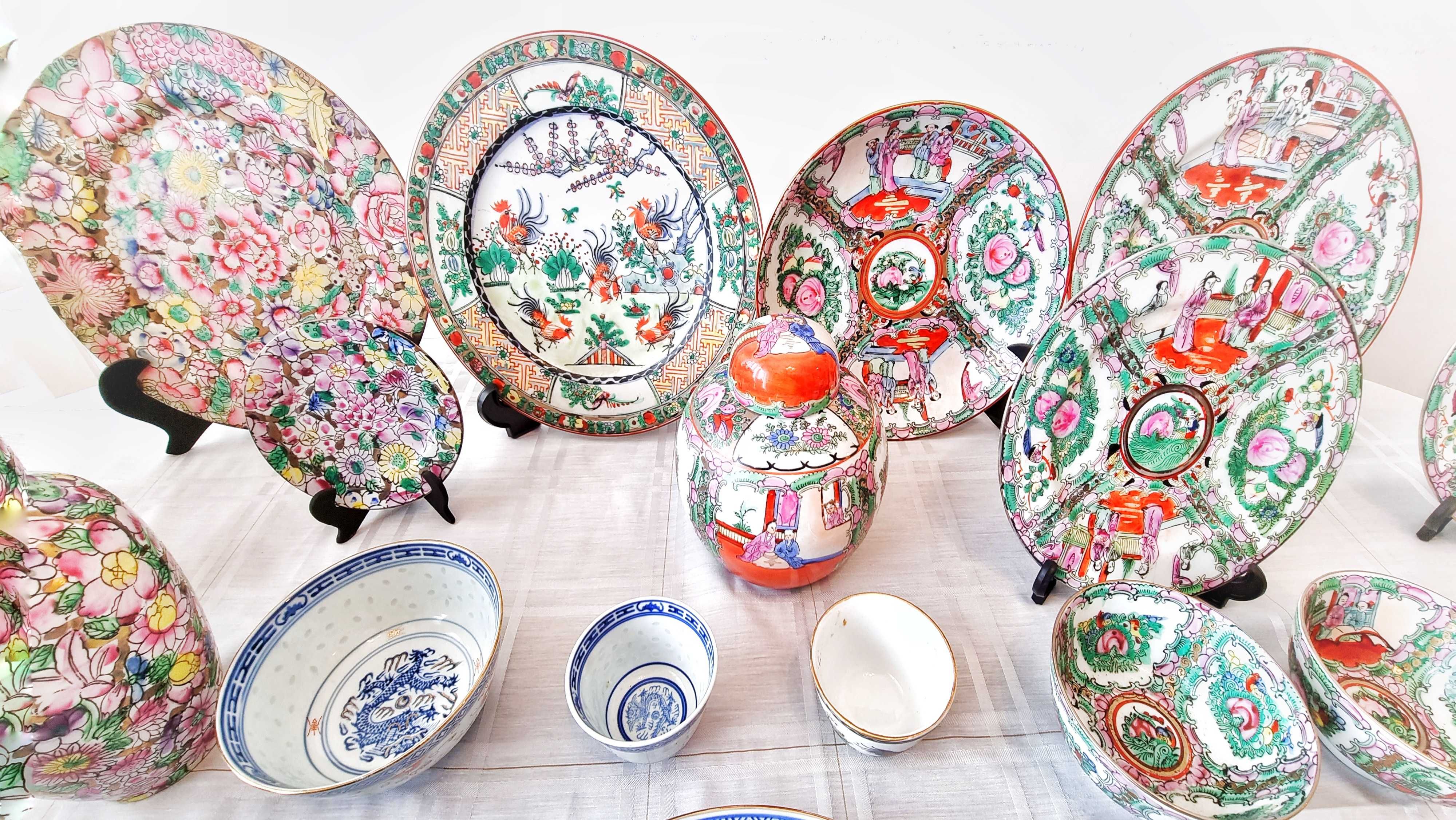 Lote de 40 Porcelanas Macau e China