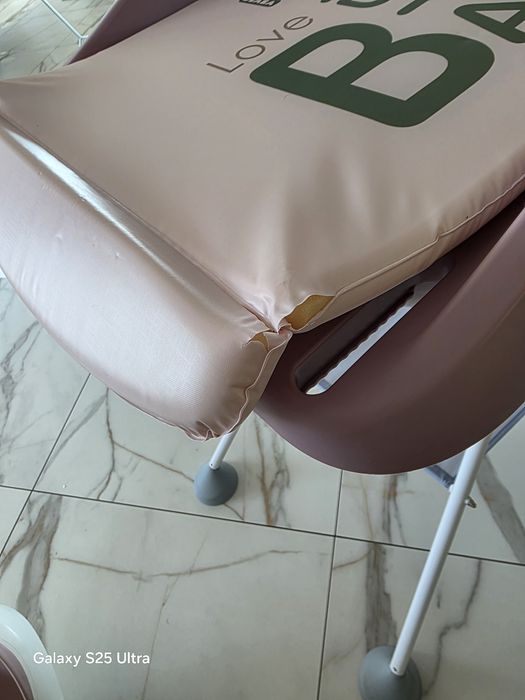 Beaba Zestaw wanienka Old Pink, stojak, przewijak